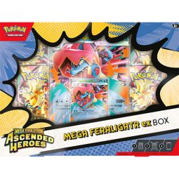 Pokemon Cards - Mega Evolution: Ascended Heroes - MEGA FERALIGATR EX BOX [4 Boosters & More]
