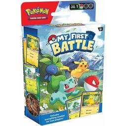 Pokemon Cards My First Battle Set - PIKACHU & BULBASAUR (2 Mini Decks, 2 Playmats, 1 Coin & More)