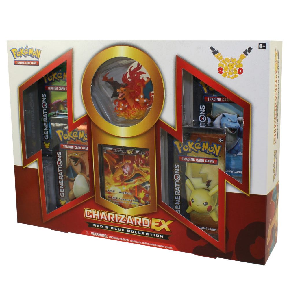 Pokemon Cards - Red & Blue Collection - CHARIZARD EX (Boosters, Special Foil, Figure)