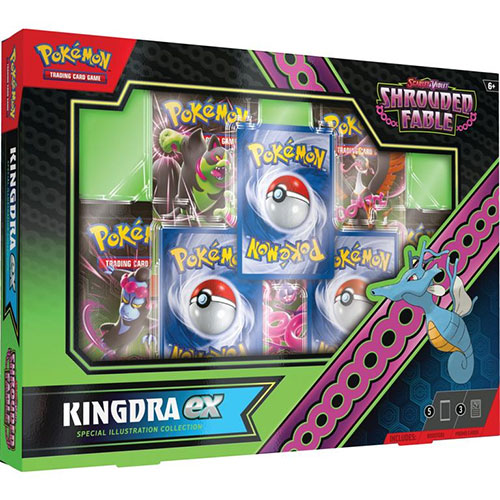 Pokemon Cards - Shrouded Fable Special Illustration Collection Box - KINGDRA EX [5 Packs & 3 Foils]
