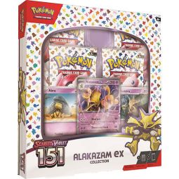 Pokemon Cards - Scarlet & Violet 151-  ALAKAZAM EX COLLECTION (4 Packs & 3 Foils)