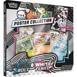 Pokemon Cards - Scarlet & Violet Black Bolt & White Flare POSTER COLLECTION [4 Packs, Foils +]