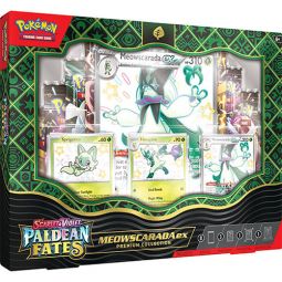 Pokemon Cards Paldean Fates Premium Collection - SHINY MEOWSCARADA EX [Foils, 8 Packs & More]