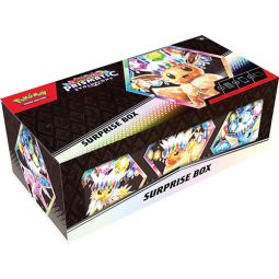 Pokemon Cards Scarlet & Violet Prismatic Evolutions SURPRISE BOX [4 Packs,1 Promo, 4 Dividers]