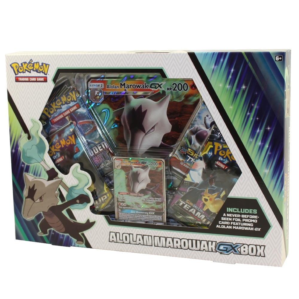 Pokemon Cards - ALOLAN MAROWAK GX BOX (4 Packs, 1 Foil & 1 Oversize Foil)