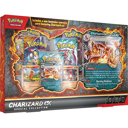 Pokemon Cards - CHARIZARD EX SPECIAL COLLECTION BOX (5 Packs, 3 Foils, 1 Oversize Lenticular Foil)