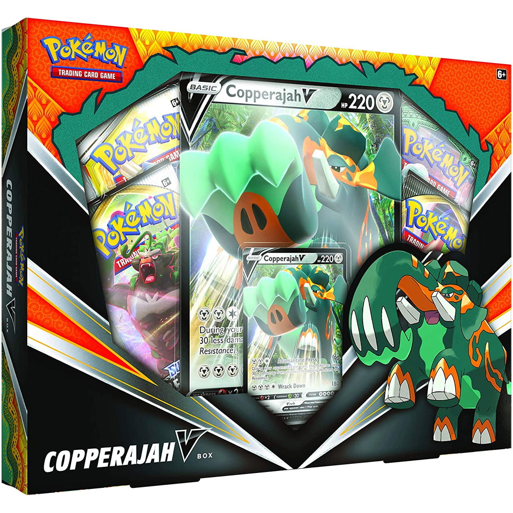 Pokemon Cards - COPPERAJAH V BOX (4 Boosters,1 Jumbo Foil & 1 Foil)