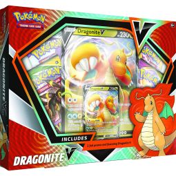 Pokemon Cards - DRAGONITE V BOX (1 Holo, 1 Jumbo Holo, 4 Boosters)