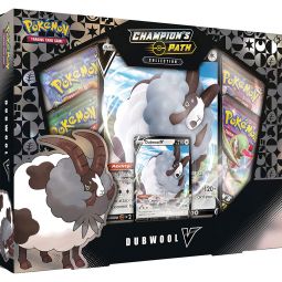 Pokemon Cards - DUBWOOL V BOX (4 Champion's Path Boosters, 1 Jumbo Foil & 1 Foil)