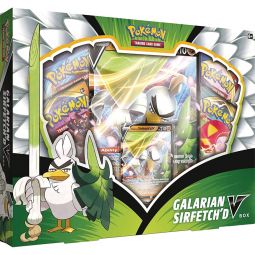 Pokemon Cards - GALARIAN SIRFETCH'D V BOX (4 Boosters,1 Jumbo Foil & 1 Foil)