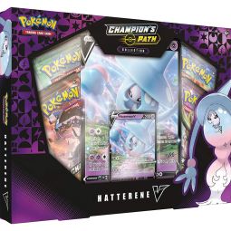 Pokemon Cards - HATTERENE V BOX (4 Champion's Path Boosters, 1 Jumbo Foil & 1 Foil)