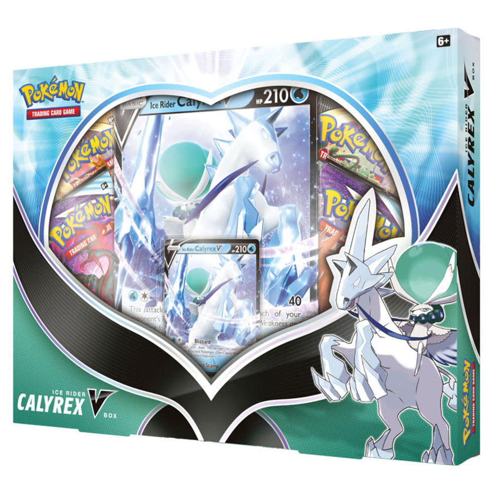 Pokemon Cards - ICE RIDER CALYREX V BOX (4 Booster Packs, 1 Jumbo Foil & 1 Foil)
