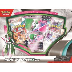 Pokemon Cards - IRON VALIANT EX BOX (4 Packs, 3 Foils & 1 Oversize Foil)
