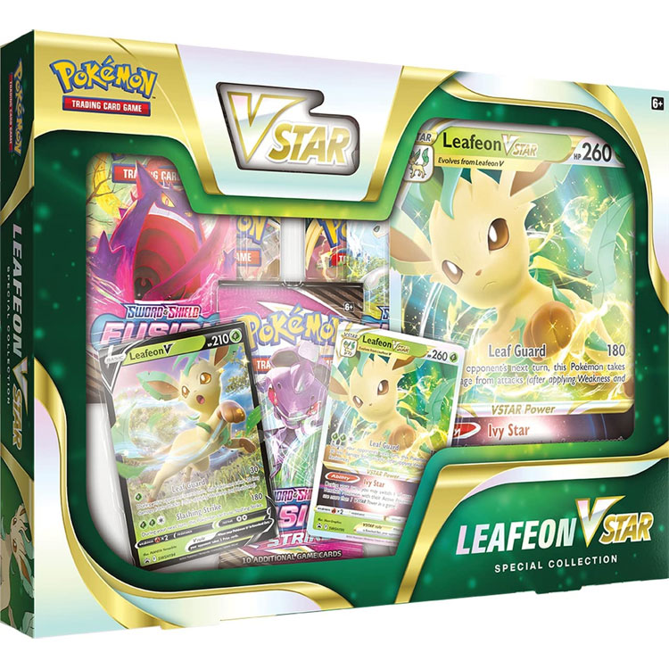 Pokemon Cards - LEAFEON VSTAR SPECIAL COLLECTION (5 Packs, Promo Cards, Oversize Card, Marker)