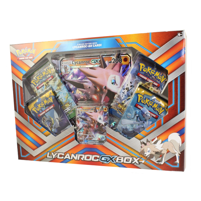 Pokemon Cards - LYCANROC-GX BOX (1 Foil, 1 Oversize Foil, 4 Packs)