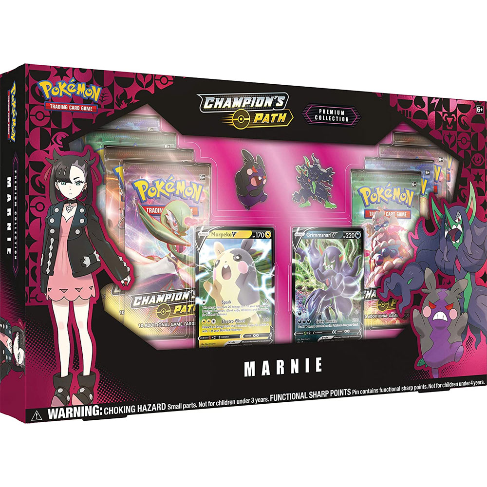 Pokemon Cards - MARNIE CHAMPION'S PATH PREMIUM COLLECTION (8 Packs, 2 Pins, 2 Foils & Playmat)