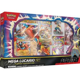 Pokemon Cards - MEGA LUCARIO EX FIGURE COLLECTION [5 Packs, 1 Figure, 1 Foil, 1 Oversize Foil]