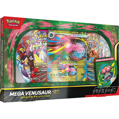 Pokemon Cards - MEGA VENUSAUR EX PREMIUM COLLECTION [8 Packs, 1 Tech  Sticker & Foils]: BBToyStore.com - Toys, Plush, Trading Cards, Action  Figures & Games online retail store shop sale