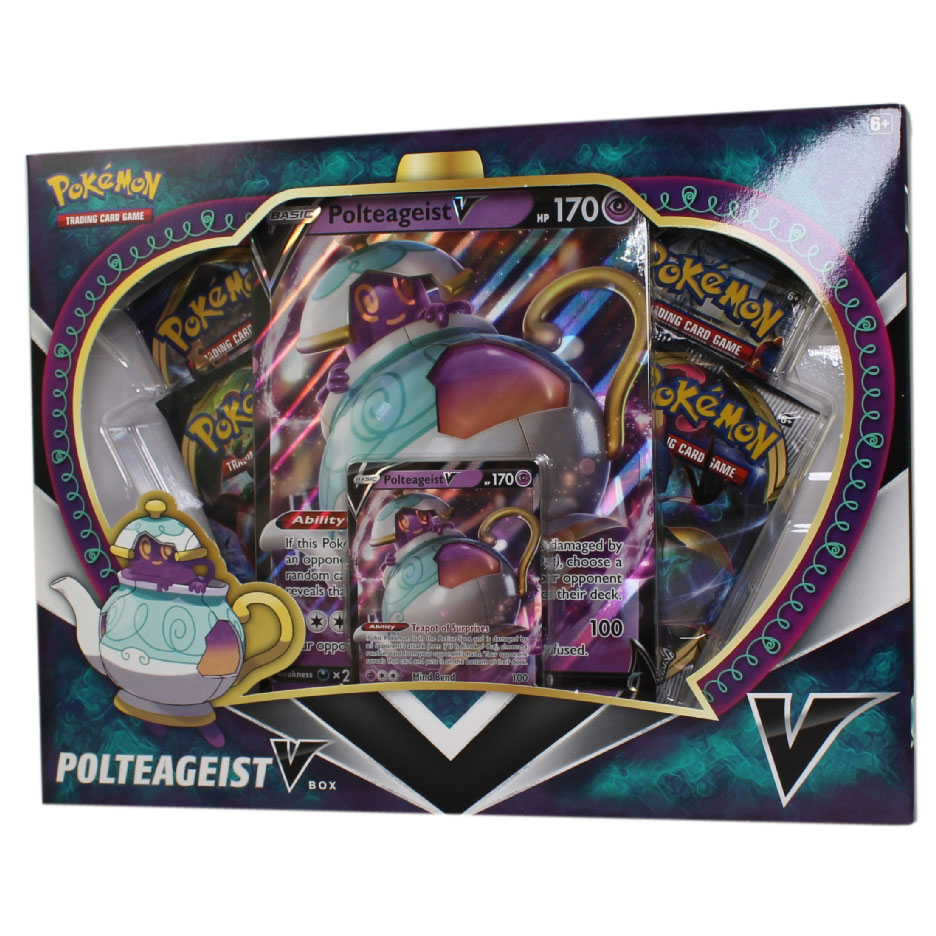 Pokemon Cards - POLTEAGEIST V BOX (4 Boosters,1 Jumbo Foil & 1 Foil)