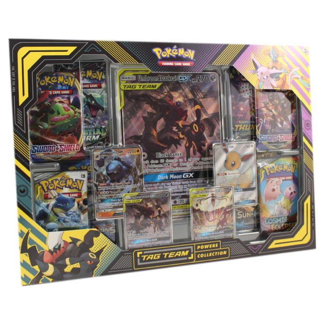 Pokemon Cards - TAG TEAM POWERS COLLECTION - UMBREON & DARKRAI-GX (8 Packs, 5 Foils & More)