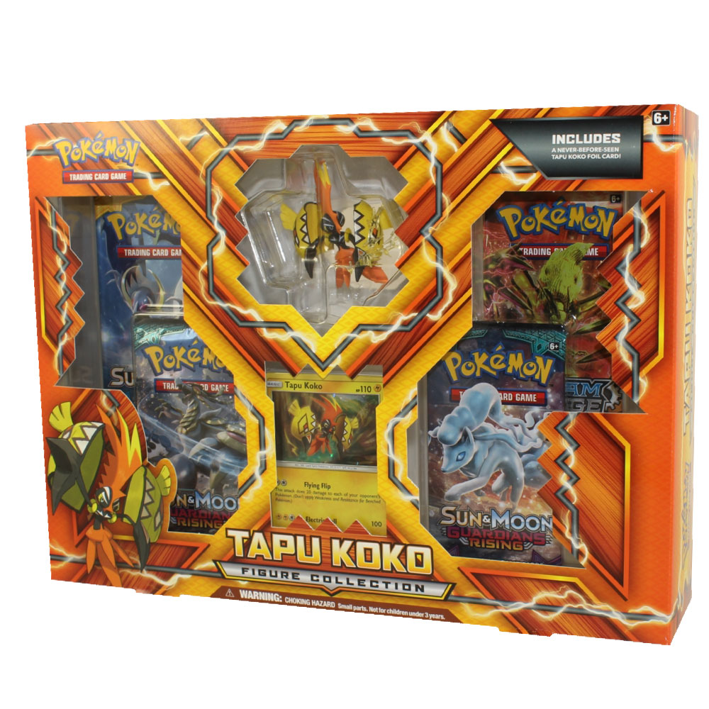Pokemon Cards - TAPU KOKO BOX (1 Figure, 1 Foil, 4 Packs)
