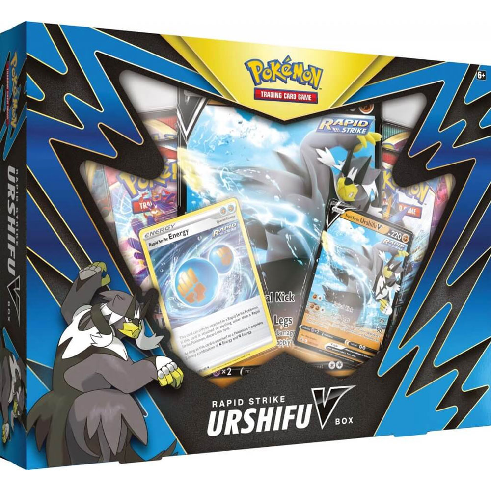 Pokemon Cards - RAPID STRIKE URSHIFU V BOX (2 Foils, 4 Packs & 1 Oversize Foil)