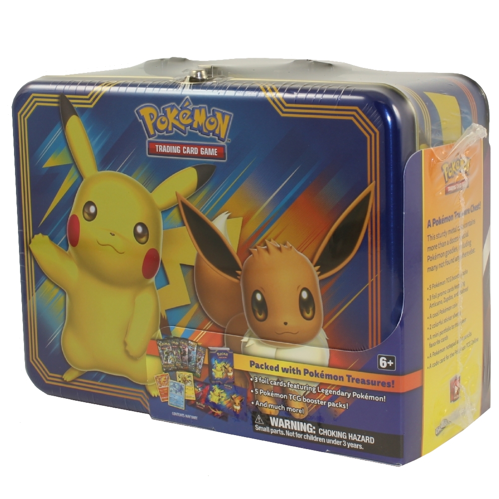 Pokemon - 2018 Collector Chest TIN SET (5 Packs, 3 Foils, Coin, Stickers, Album & More)