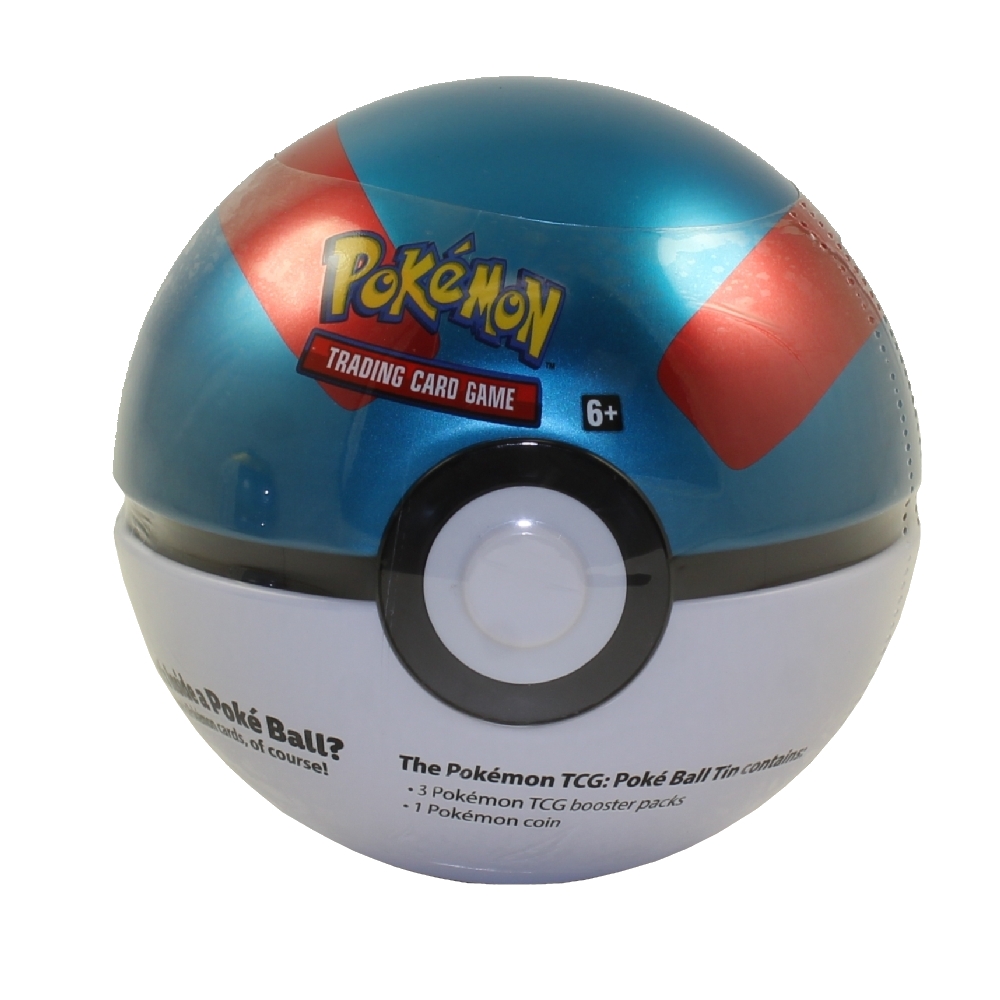 Pokemon Sun & Moon - 2019 Collectors Poke Ball Tin - GREAT BALL (3 packs & 1 Coin)