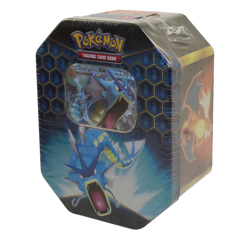 Pokemon 2019 Collectors Hidden Fates Tin - GYARADOS GX (1 Foil & 4 Hidden Fates Booster Packs)