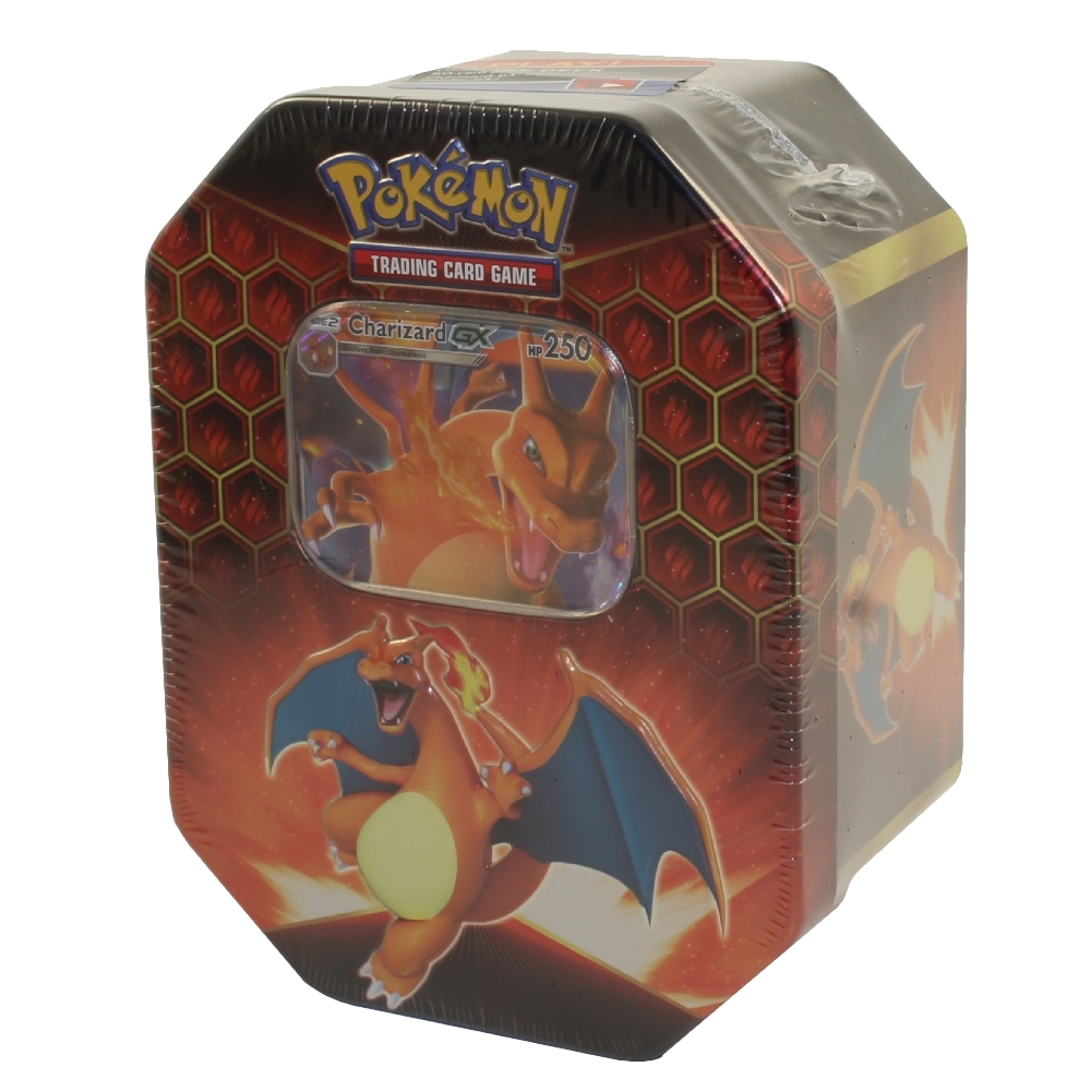 Pokemon 2019 Collectors Hidden Fates Tin - CHARIZARD GX (1 Foil & 4 Hidden Fates Booster Packs)