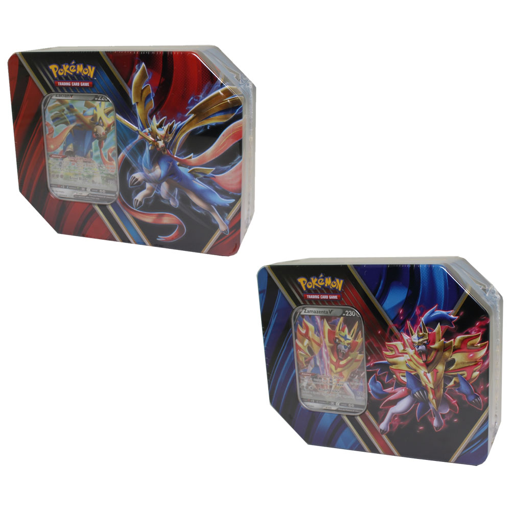 Pokemon 2020 Sword & Shield Legends of Galar Collectors Tins - SET OF 2 (Zacian & Zamazenta)