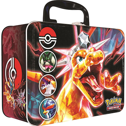 Pokemon - 2023 FALL Collector Treasure Chest TIN SET (6 Packs, 3 Foils, Coin, Album & More)