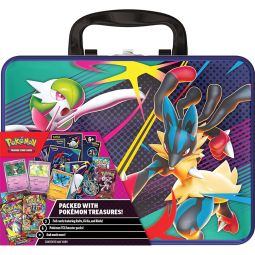 Pokemon - 2025 FALL Collector Treasure Chest TIN SET (6 Packs, 3 Foils, Coin, Stickers & More)