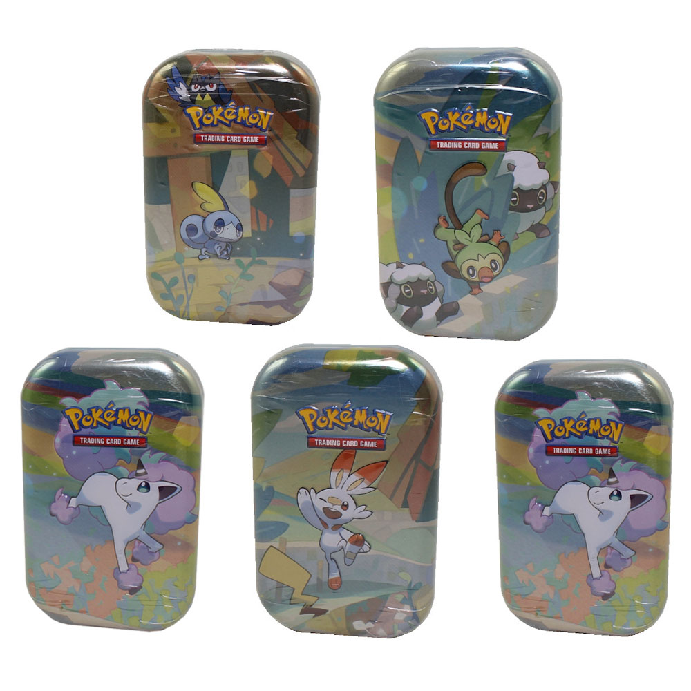 Pokemon Collectors Galar Pals Mini Tins - SET OF 5 (Sobble, Grookey, Scorbunny, Morpeko & More)