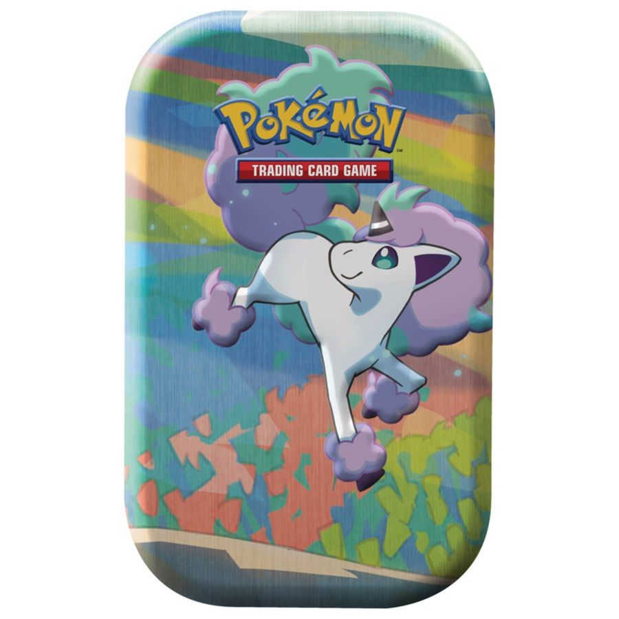 Pokemon Collectors Galar Pals Mini Tin - GALARIAN PONYTA (2 Booster Packs, 1 Coin & Art Card)