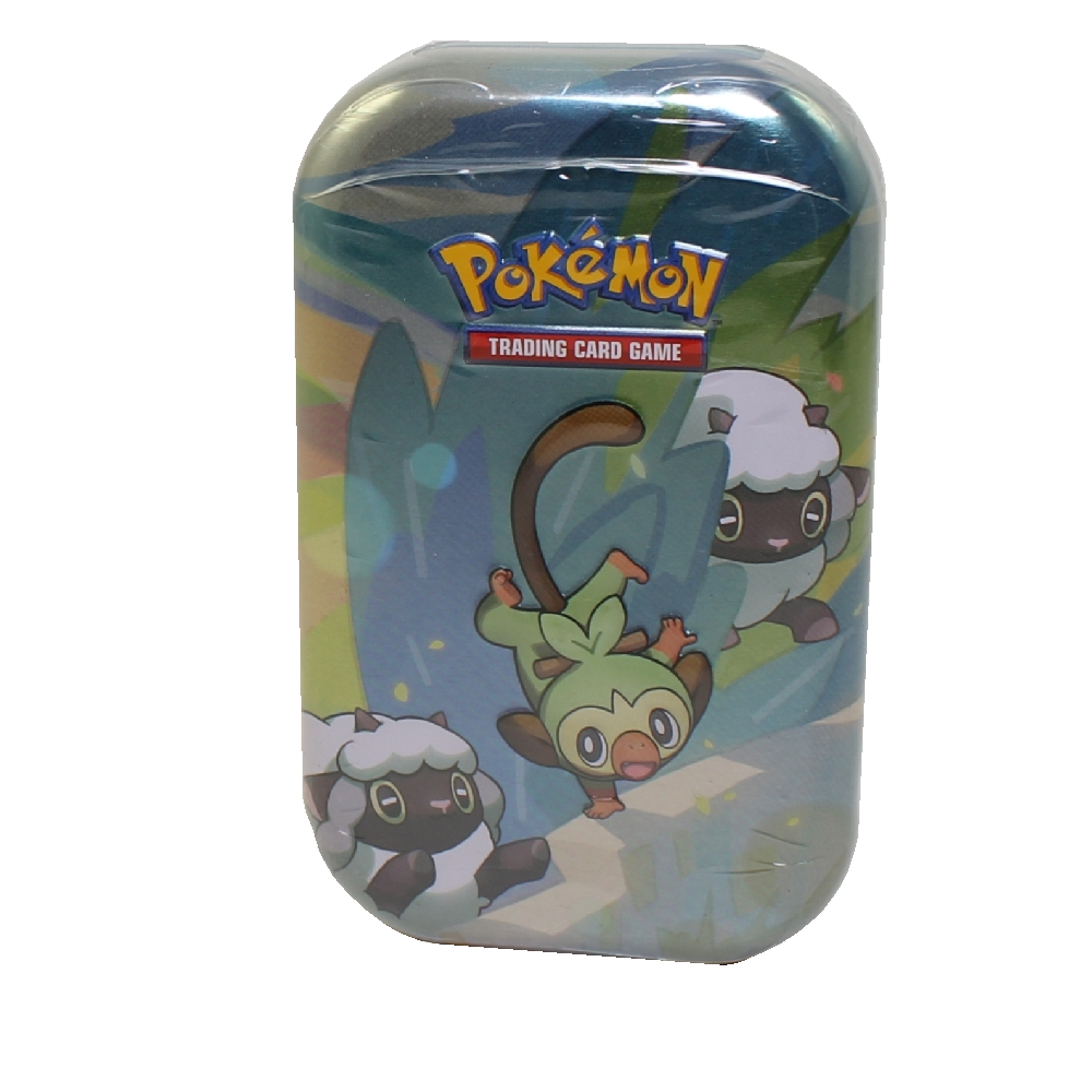Pokemon Collectors Galar Pals Mini Tin - GROOKEY & WOOLOO (2 Booster Packs, 1 Coin & Art Card)
