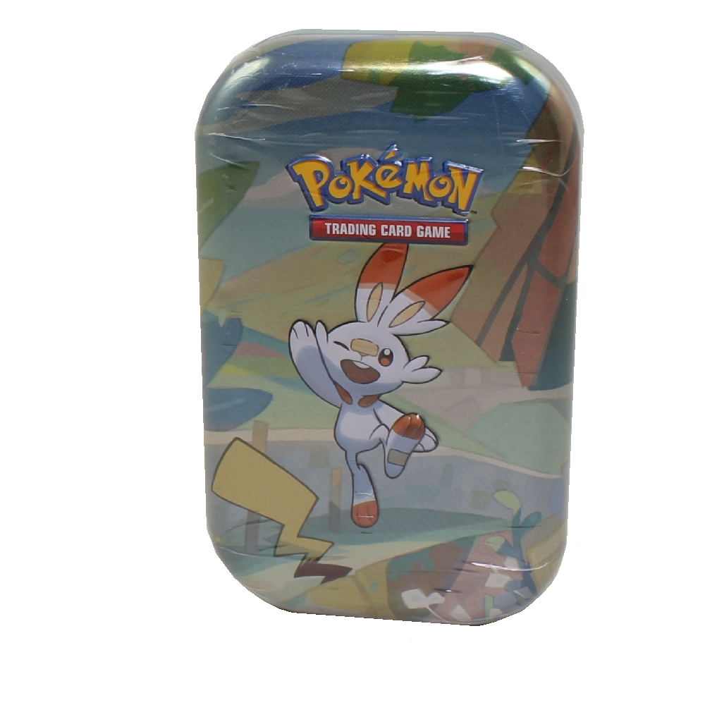 Pokemon Collectors Galar Pals Mini Tin - SCORBUNNY & PIKACHU (2 Booster Packs, 1 Coin & Art Card)