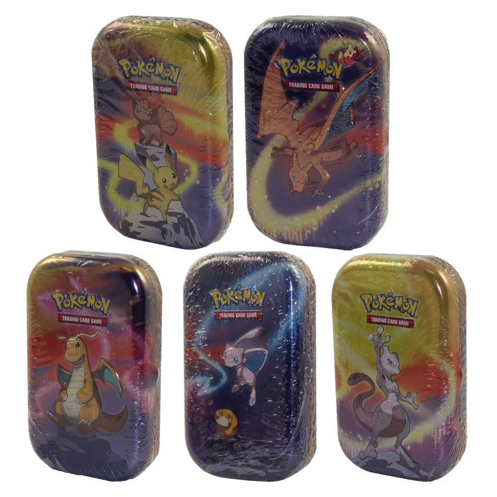 Pokemon Collectors Kanto Power Mini Tins - SET OF 5 (Dragonite, Mewtwo, Charizard +2)