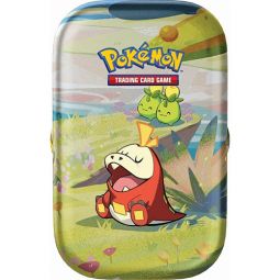 Pokemon Paldea Friends Mini Tin - FUECOCO & SMOLIV (2 Packs, 1 sticker sheet & art card)