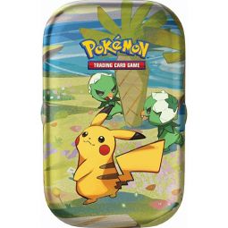 Pokemon Paldea Friends Mini Tin - PIKACHU & CAPSAKID (2 Packs, 1 sticker sheet & art card)