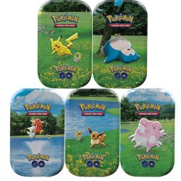Pokemon GO Mini Tins - SET OF 5 (Snorlax, Pikachu, Blissey, Magikarp & Eevee)