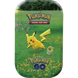 Pokemon GO Mini Tin - PIKACHU (2 Pokemon Go Packs, 1 Coin & 1 Art Card)