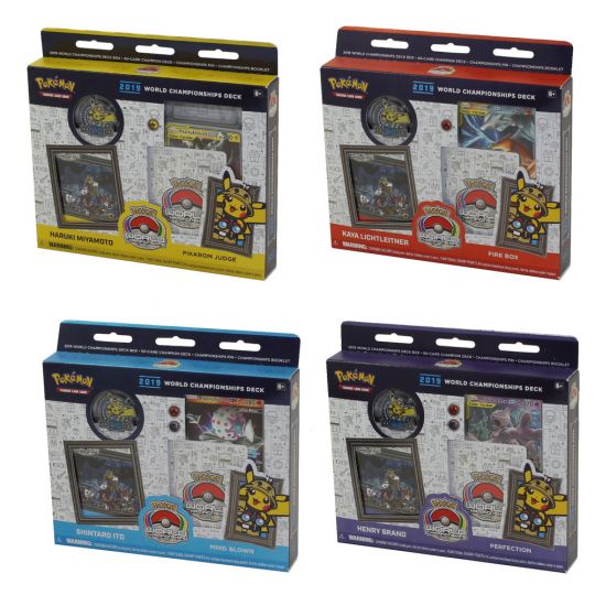 Pokemon Cards 2019 World Championships Decks Set Of 4 Mind Blown Perfection Fire Box 1