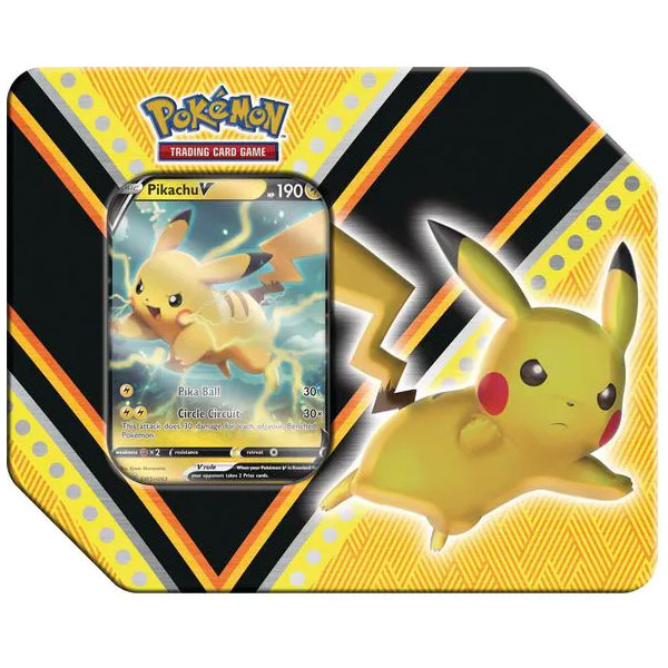 Pokemon 2020 V Powers Collectors Tin - PIKACHU V (5 Packs & 1 Foil)