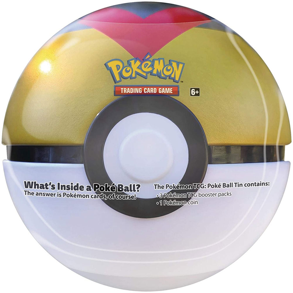 Pokemon Spring 2021 Collectors Poke Ball Tin - LEVEL BALL (3 packs & 1 Coin)