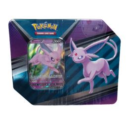 Pokemon 2022 V Heroes Collectible Sealed Tin - ESPEON V (5 Packs & 1 Foil)
