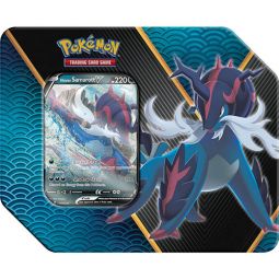 Pokemon 2022 Divergent Powers Collectible Sealed Tin - HISUIAN SAMUROTT V (5 Packs & 1 Foil)