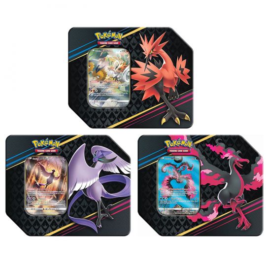 Pokemon 2023 Collectors Crown Zenith Tins - SET OF 3 GALARIAN TINS (Articuno,  Moltres & Zapdos):  - Toys, Plush, Trading Cards, Action  Figures & Games online retail store shop sale