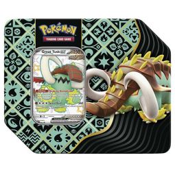 Pokemon Fall 2024 Paldean Fates Collectors Tin - SHINY GREAT TUSK EX [1 shiny foil & 5 Packs]