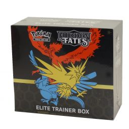 Pokemon Hidden Fates Elite Trainer Box - ZAPDOS, MOLTRES & ARTICUNO (10 Packs, Sleeves, Foil & More)